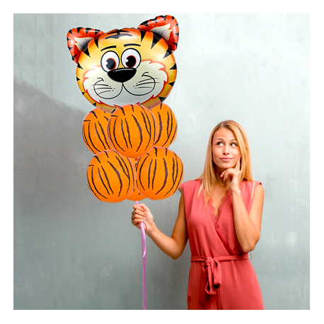 Obrázok 5950 Party Deco Fóliový balón - safari zvieratká 60x70cm Tiger