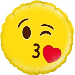 Fóliový balón - Emoji Kiss - 45cm