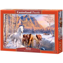 Puzzle Castorland - Stádo koní 500 dielikov