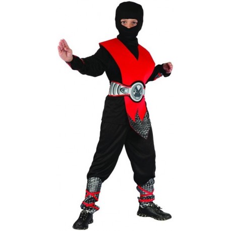 Detský kostým - Červený Ninja (110/120 cm)