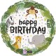 Fóliový balón - Happy Birthday - Safari - 46cm