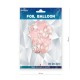 Foliový balón - She said yes - rose gold - sada 10ks