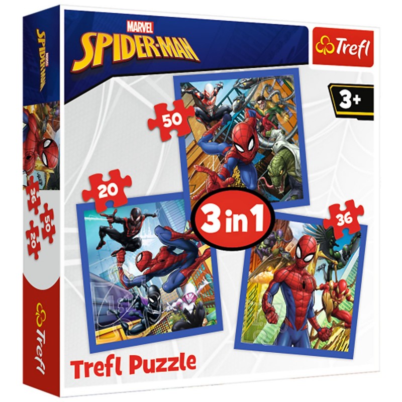34841 Detské puzzle - Spiderman - 3v1 