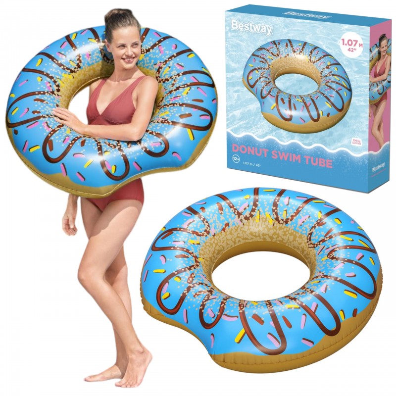 36118N BESTWAY Velké nafukovací kolo - Donut 107cm Modrá