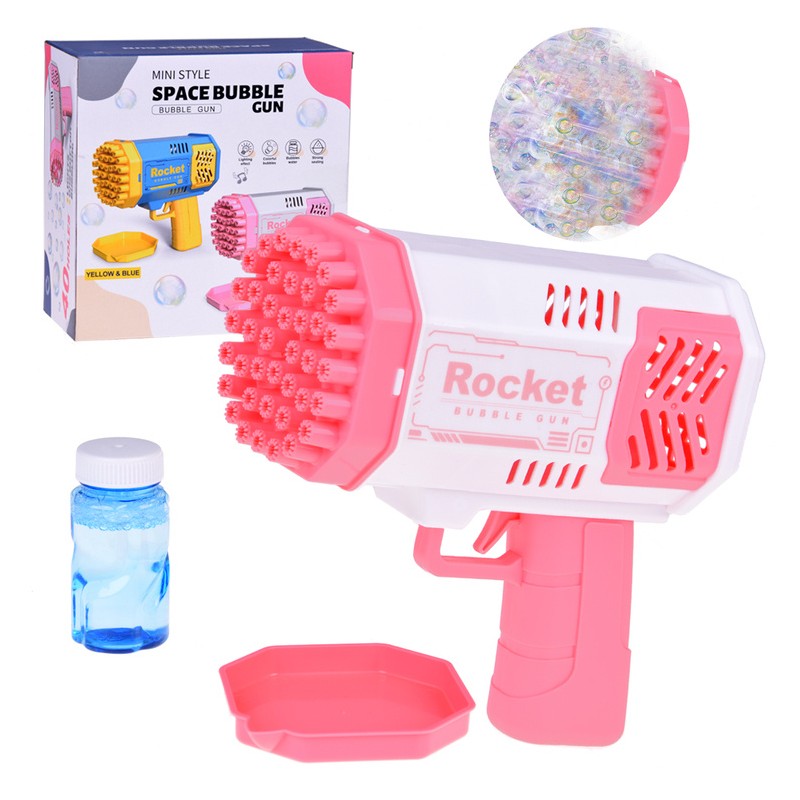 ZA4976RO Bazuka na mýdlové bubliny - Rocket Růžová
